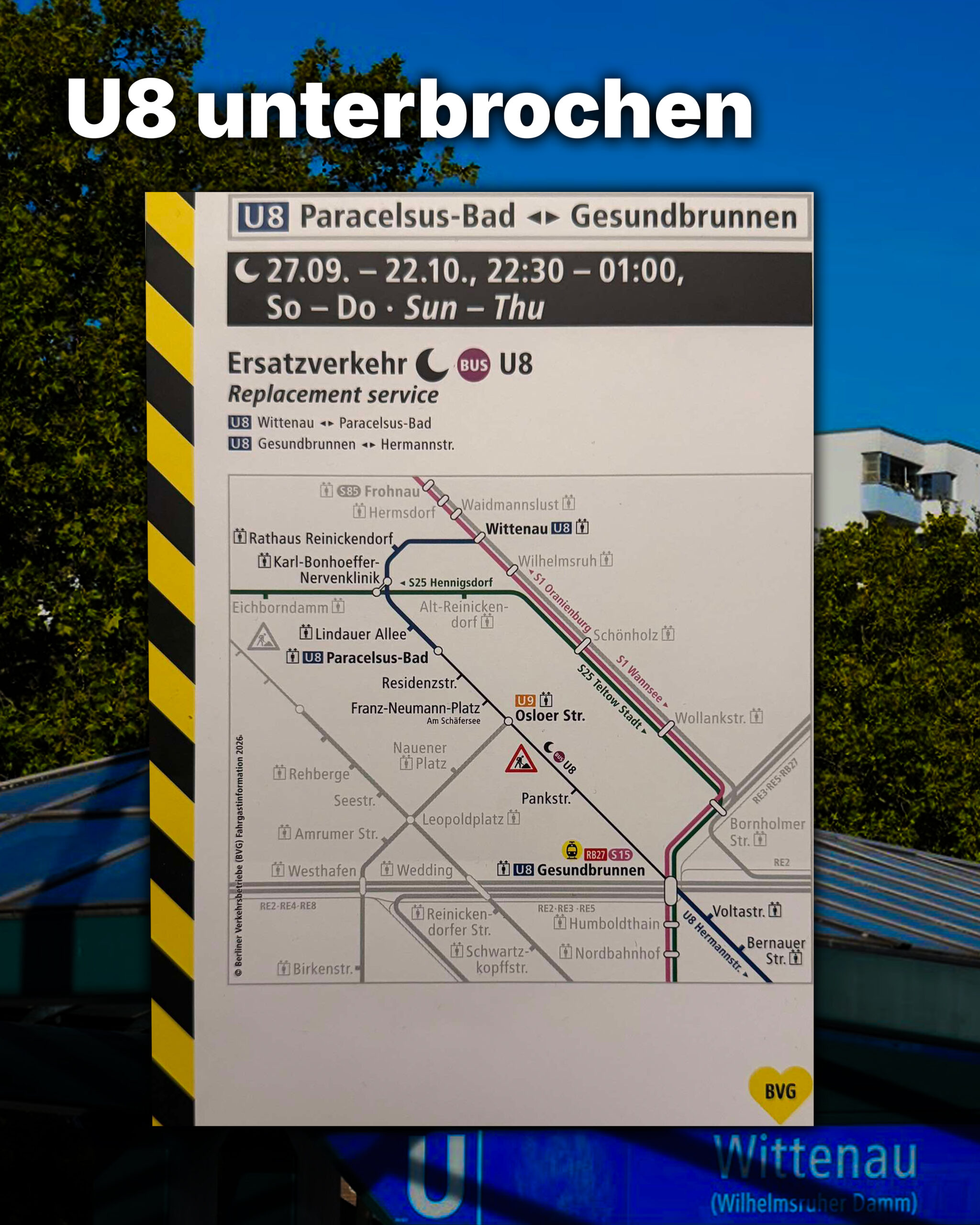u8 unterbrochen